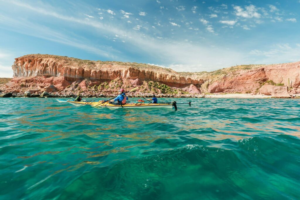kayaking in the sea of cortez
