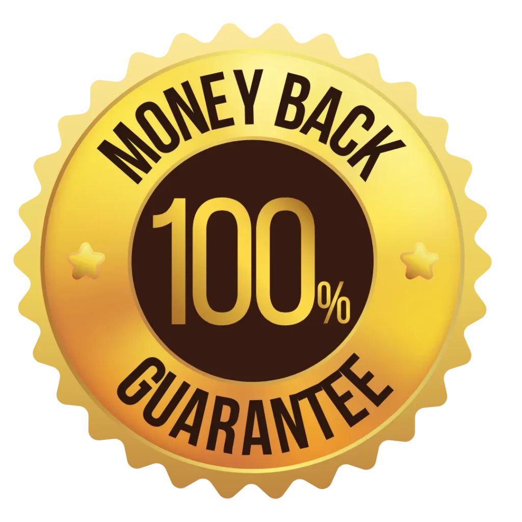 Money back guarantee gold badge