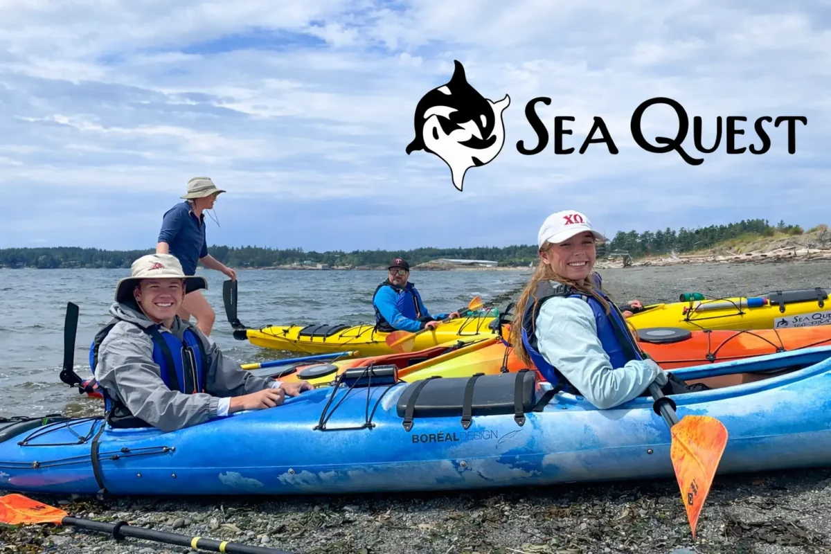 Group kayaking near Lopez Island