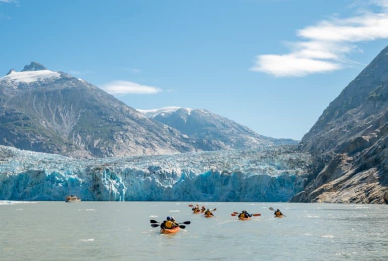 See glaciers from a kayak in Alaska: Prince William Sound