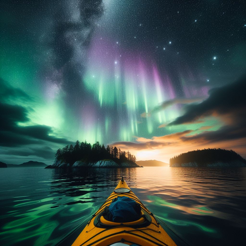 northern lights kayaking